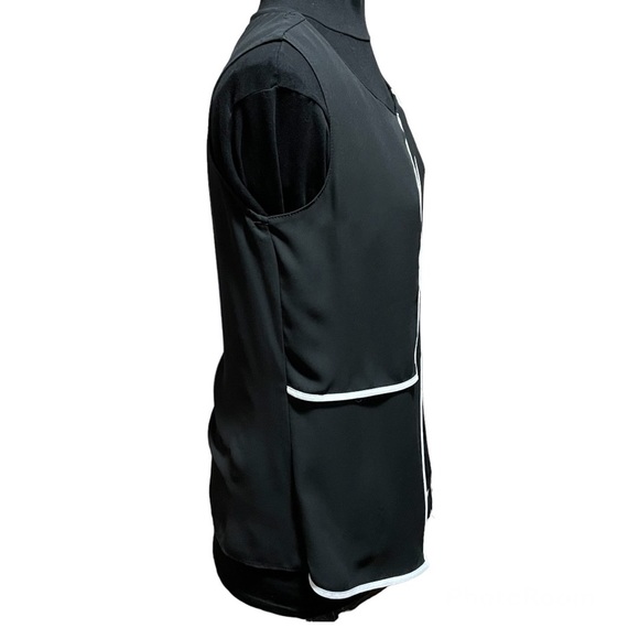 Joseph Ribkoff Black White Sleeveless Blouse - Picture 2 of 9